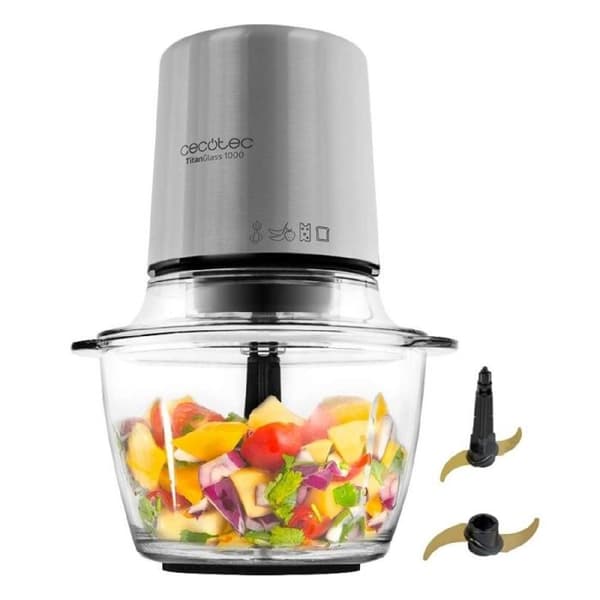 Elhakkare - CECOTEC - TitanGlass 1000 Spatel - 500 W - 1 L - 4 titanblad