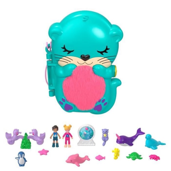 Polly Pocket - Aquatic Otter Set - Mini-Universe Doll