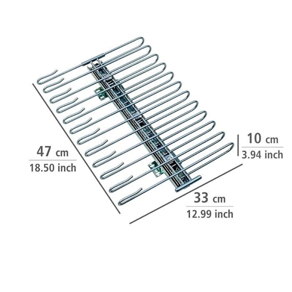 Byxställ - WENKO - 12 byxor - Metall - Krom - 33x10x47cm Krom