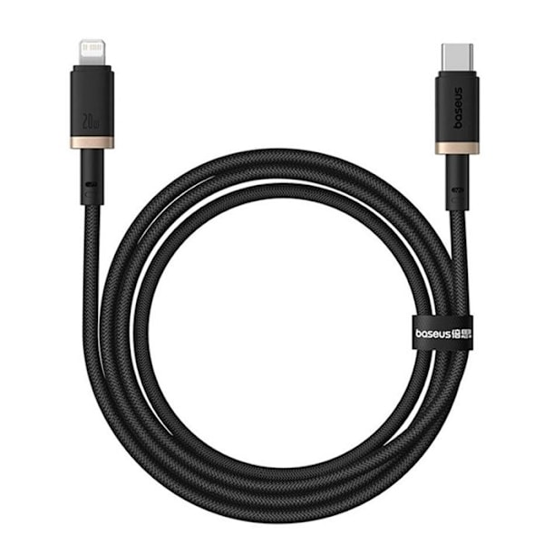 USB-C till Lightning datakabel, 20W, 1m - Baseus Dura (P10377800U01-00) - Guld / Svart