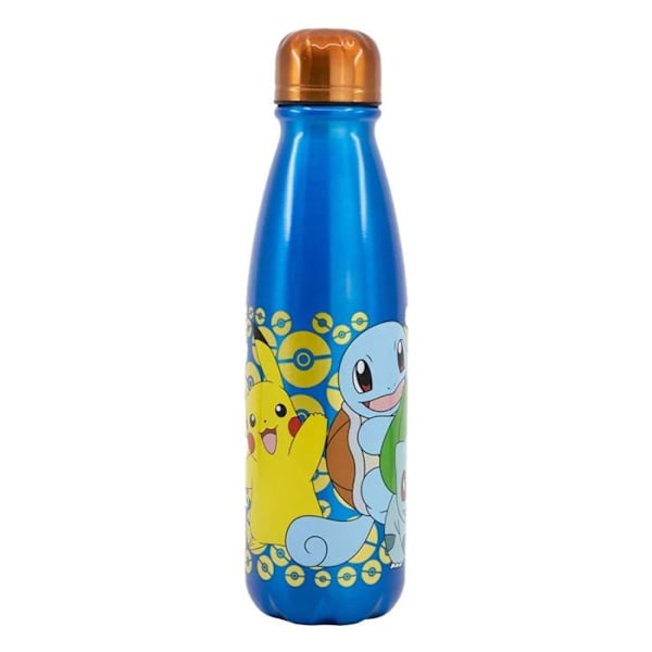 Vattenflaska - Pokémon - 600ml - Aluminium - Blå - Barn Blå