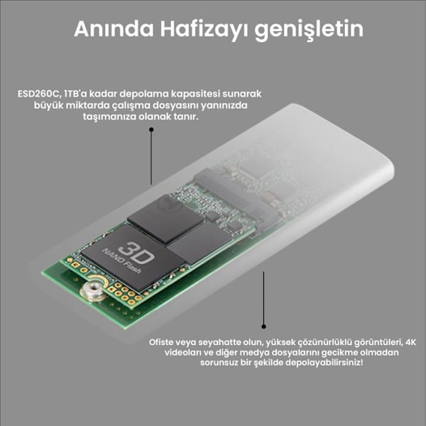 Transcend ESD260C 250 GB Extern SSD-hårddisk USB-C®, USB-A silver TS250GESD260C
