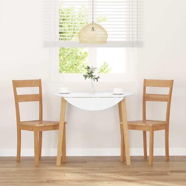vidaXL Matstolar 2 st massivt gummiträ, middagsstol, stol, soffstol, matstolar, 4102383