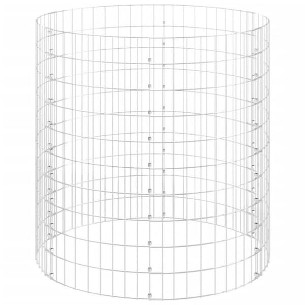 vidaXL Trädgårdskompostör Ø100x100 cm Galvaniserat stål 3115944