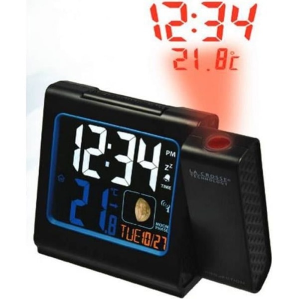 Väckarklocka med projektion La Crosse Technology WT551 Svart Svart