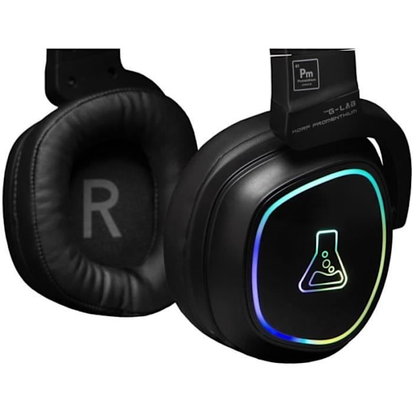 Trådlöst spelheadset - The G-Lab - KORP PROMENTHIUM - Mikrofon - RGB - PC/PS4/Xbox One - Svart Svart