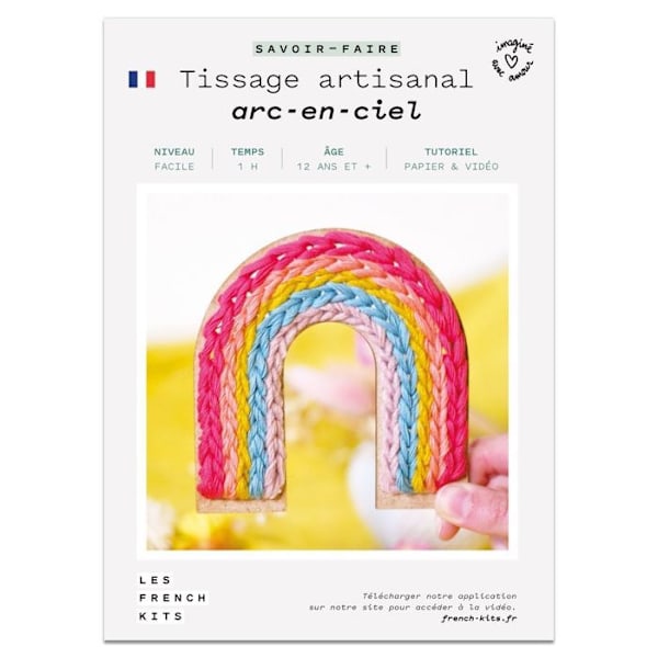 French Kits sykit - Regnbågsvävning - Lätt nivå - 10 stycken - Från 12 år Regnbåge