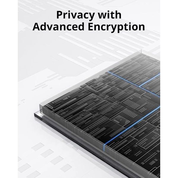 Nätverksserver - Eufy Security - T80303D1 - 16 GB lagring - Militär kryptering - Inbyggd alarm