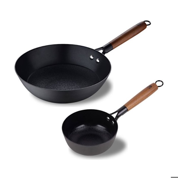 Masterpro Odin Cast Iron 2-delad stekpanna set Svart