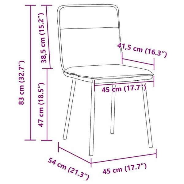 vidaXL Matstolar set om 2 Blå Sammet, stol, soffstol, sidostol, köksstol, sits för sal 4101219