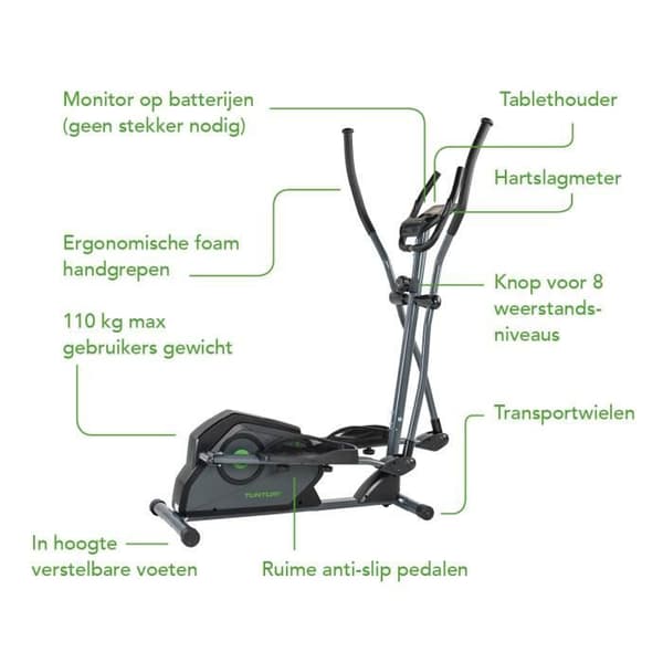 TUNTURI Cardio Fit Elliptical Trainer - Crosstrainer C30