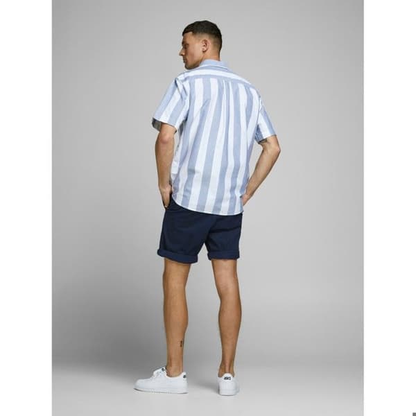 Bermuda herr JACK & JONES rak passform stretch marinblå - 98% bomull 2% elastan Blå XL