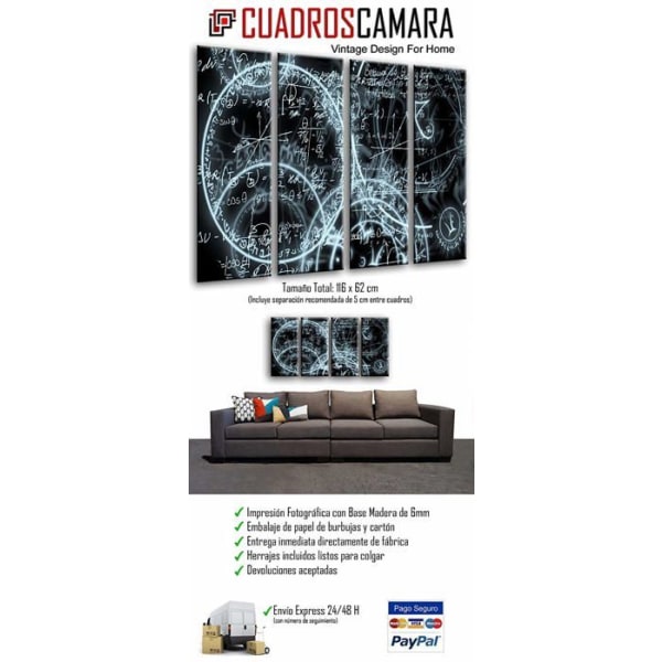 Målning - canvas Cuadros cámara - PST26439 - Flerfärgad fotoaffisch fotoram 131 x 62 cm