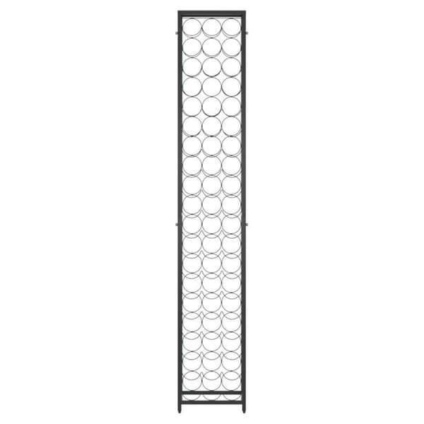 vidaXL vinställ för 57 flaskor Svart 34x18x200cm Smidesjärn 358366