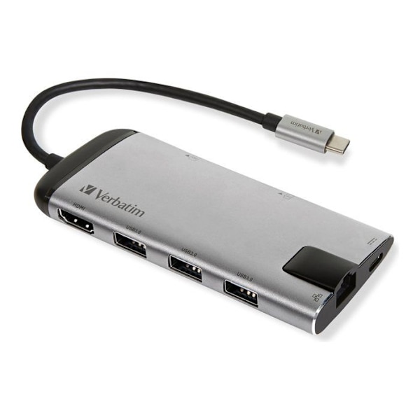 Dockningsstation - VERBATIM - USB-C - HDMI - GigE - Svart - Bärbara datorer
