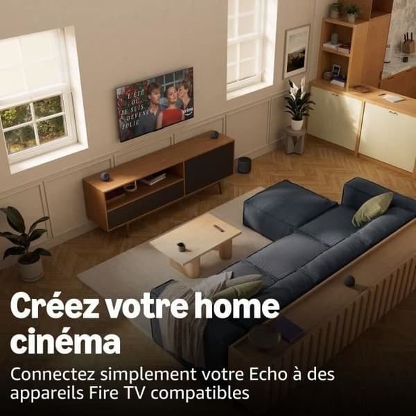 Ansluten högtalare - AMAZON - Echo Dot Max - 1 diskant + 1 subwoofer - Wi-Fi - Grafit Grafit