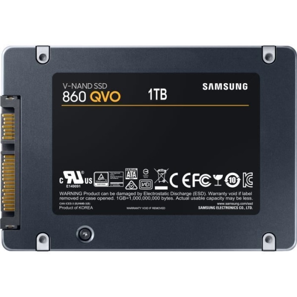 SAMSUNG - Intern Solid State Drive - 860 QVO - 1TB - 2,5" (MZ-76Q1T0BW)