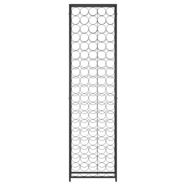Vinflaskställ - Svart - 95 flaskor - Smitt järn - 54x18x200cm svart