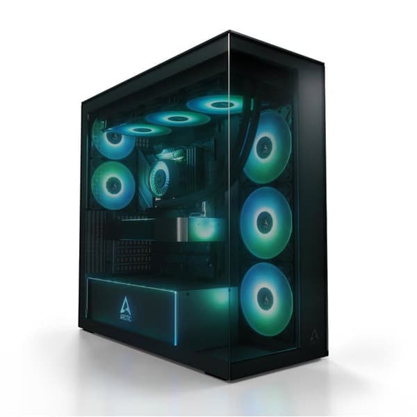 PC-chassi - ARCTIC - Xtender - Härdat glas - 5 A-RGB-fläktar - Svart