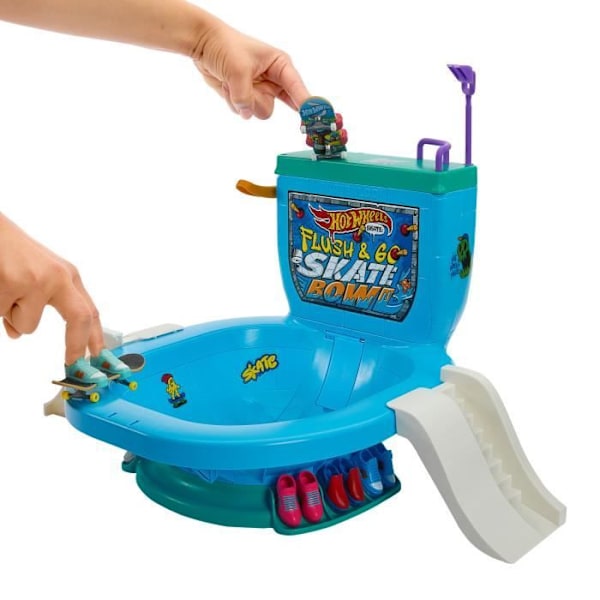 Hot Wheels Skate-Push the Flush: Let's Go!-HXL16 Fingerboard Box Flerfärgad