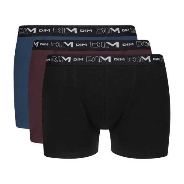 Paket med 3 boxershorts i stretchig bomull för män Svart/Tawny Brown/Klein Blue Svart XXL