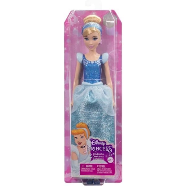 Askungen Doll 29 cm, Mattel Disney Princess Doll dressing och tillbehör HLW06 Flerfärgad