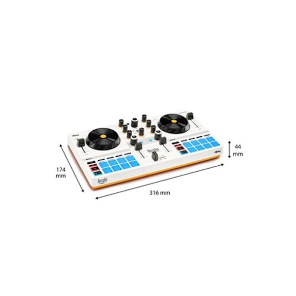 HERCULES DJ CONTROL MIX ULTRA - Bluetooth DJ-kontroller för smartphone (iOS och Android) - Trådlös