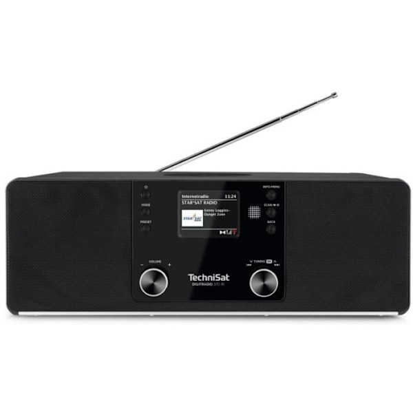 TechniSat DIGITRADIO 370 IR - Stereo internetradio (D+, FM, WLAN, trådlös laddning, Bluetooth Audio Streaming,