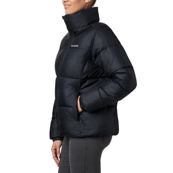 Columbia PUFFECT dunjacka - Ref. 1864781-010. Svart färg. Detaljer. - Krage. - Thermarator™ isolering. - Hakskydd. - Svart jag