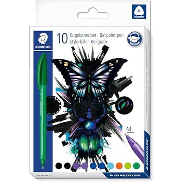 Kulspet - STAEDTLER - Ball 4320 M - Medium spets 1 mm - Flerfärgad - Ergonomisk Flerfärgad