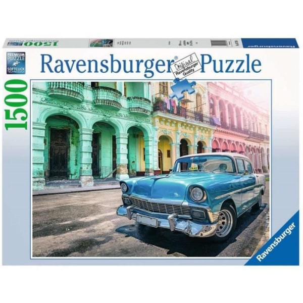 Ravensburger 1500 bitars pussel - Bil på Kuba - Flerfärgad - För barn - Fordon och maskiner Flerfärgad