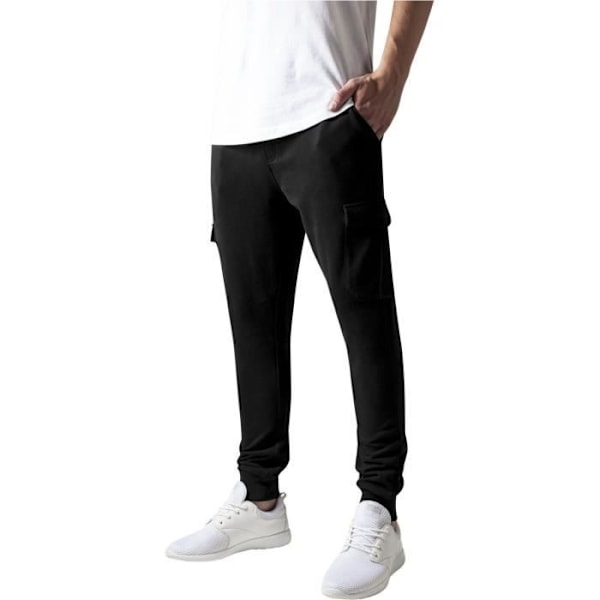 PASSAD Urban Classics Black Cargo Joggingbyxor för män Svart jag