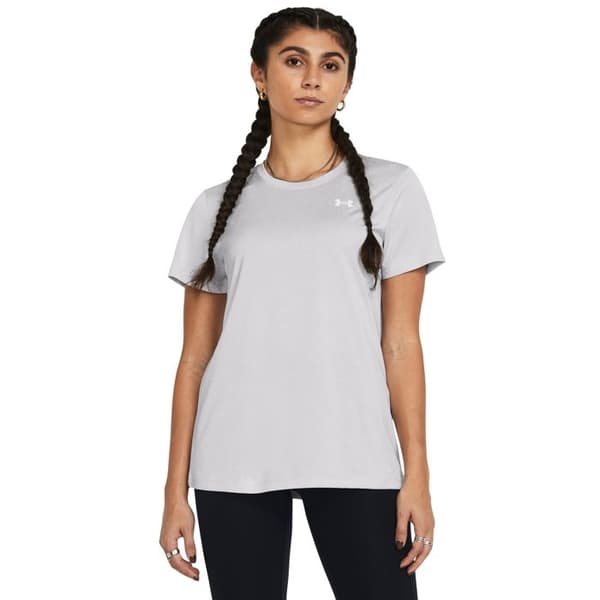 Tröja - UNDER ARMOUR - Twist - UA Tech™ snabb torkning - Andningsbar - Återvunnen polyester grå spräcklig/vit/vit M