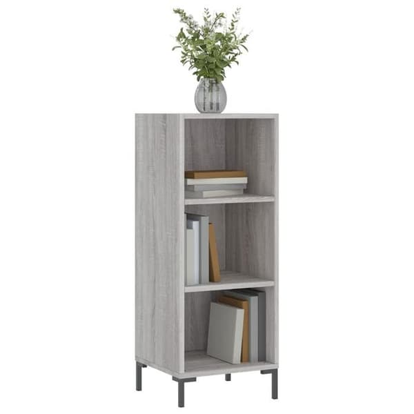 vidaXL Skänk Sonoma Grå 34,5x32,5x90 cm Konstruerat trä 828738