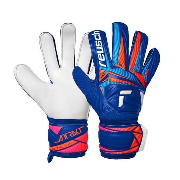 Reusch Attrakt Solid målvaktshandskar - sharpblu/vit/chock orange skarpblå/vit/chock orange 8