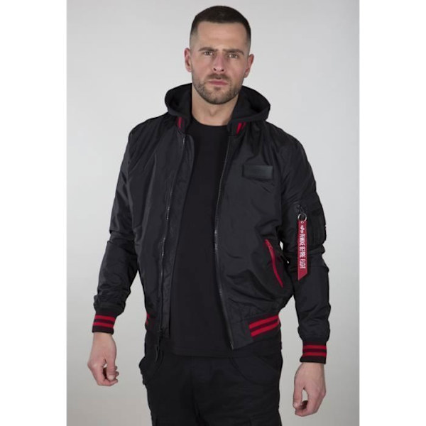 Jacka - Alpha Industries - MA-1 TT Hood Defense - Svart - Vuxen - Man Svart S