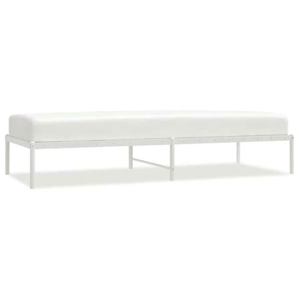 vidaXL Sängstomme Metall Vit 80x200 cm 350904