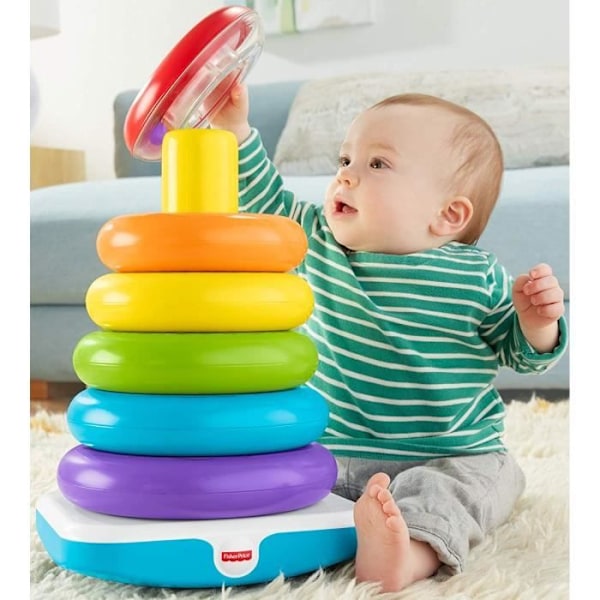 Fisher-Price - Giant Rainbow Pyramid - Early Learning Toy - Från 12 månader GJW15 Flerfärgad