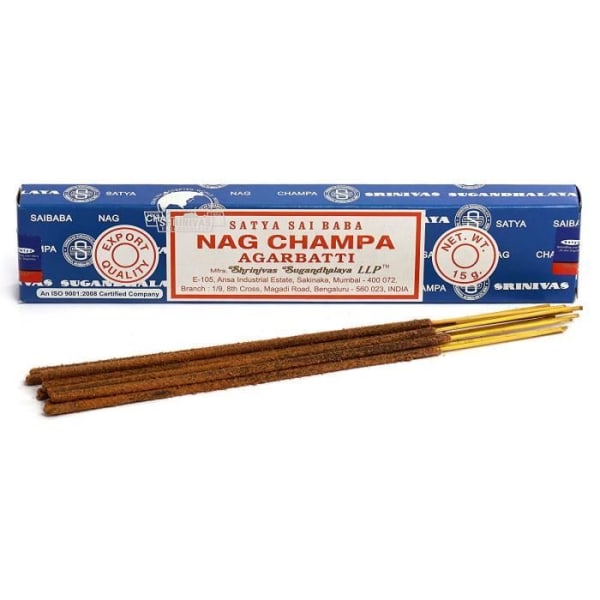 Original 3-pack Satya Sai Baba Nag Champa Joss-Insense rökelsestavar 15g Box NagChampa Agarbatti: