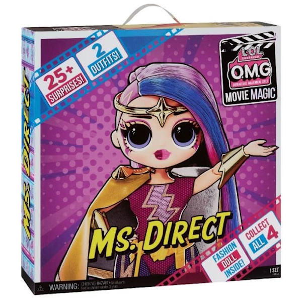 LOL Surprise OMG Movie Magic - Ms. Direct - 24 cm modedocka Rosa