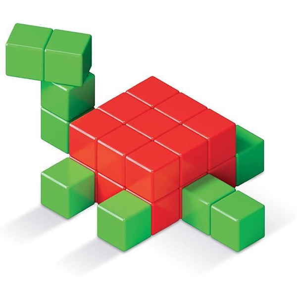 Magicube Green Line junior byggspel 64 delar - GEOMAG - Magnetiska byggstenar Flerfärgad