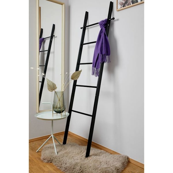 Wenko - Klädhängare design bambu Suri - B. 43 x H. 170 cm - Svart Svart