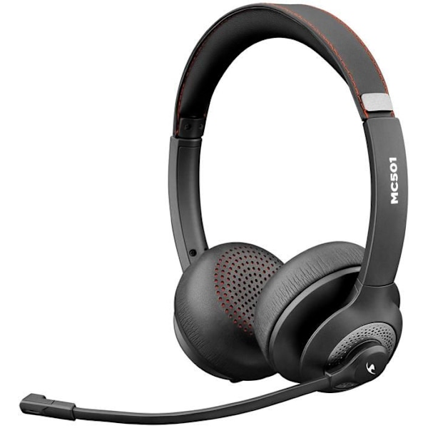 Headsetmikrofon - BLUESTORK - MC501 - Kabelansluten och Bluetooth - Flexibel mikrofon - Ultralätt och bekväm Svart