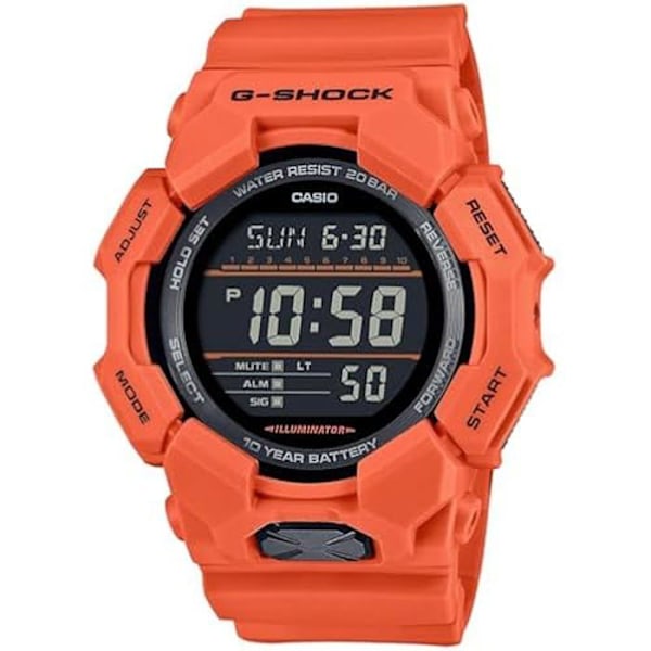 Klocka - CASIO - G-Shock GD-010-4ER - Vattentät 20 bar - Digital display - Orange färg Orange
