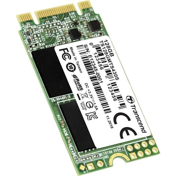 Intern SSD-enhet - TRANSCEND - MTS430S 128 GB - 3D NAND-teknik - S.M.A.R.T.