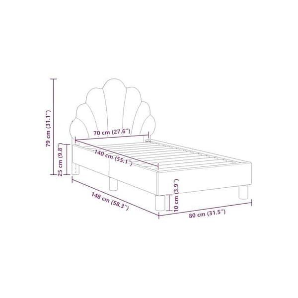 Moderna barnsängram - vidaXL - Polisbla - Sammet - 80x200 cm - Förvaringsfickor - Lattsängram Blå polis