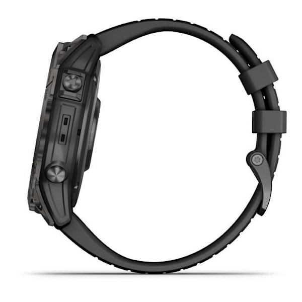 GARMIN - Epix Pro (Gen2) - Högpresterande smartklocka - 51 mm - Stål, Grå med svart rem