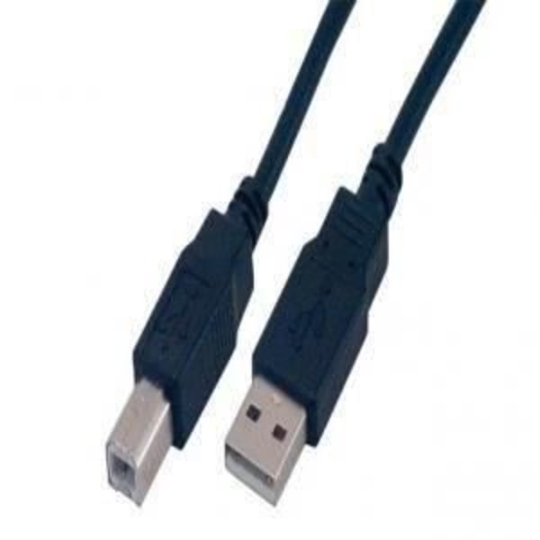 MCL USB 2.0 kabel typ A/B Hane - 2 m - Svart