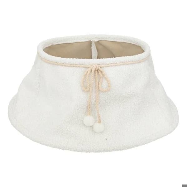 Cache pied de sapin bouclette D.56cm vit vit - Féeriska ljus & jul Vit