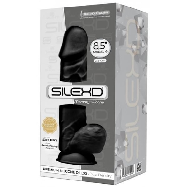 Double Density Black Realistic Dildo N 4 - 21,5 cm